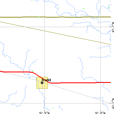 Zip code 50471 close-up map