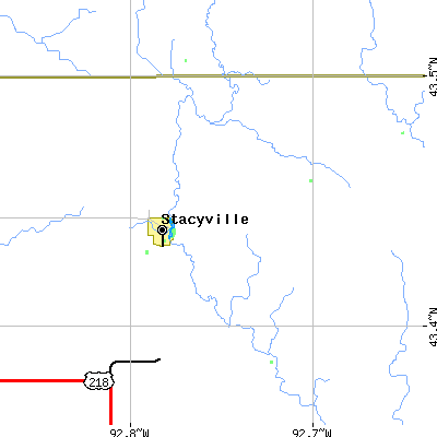 Zip code 50476 close-up map