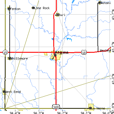 Zip code 50511 close-up map