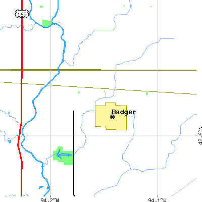 Zip code 50516 close-up map