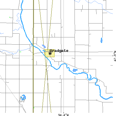 Zip code 50520 close-up map