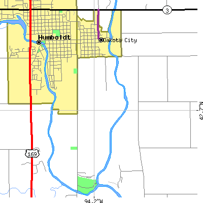 Zip code 50529 close-up map