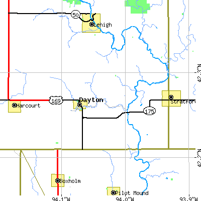 Zip code 50530 close-up map