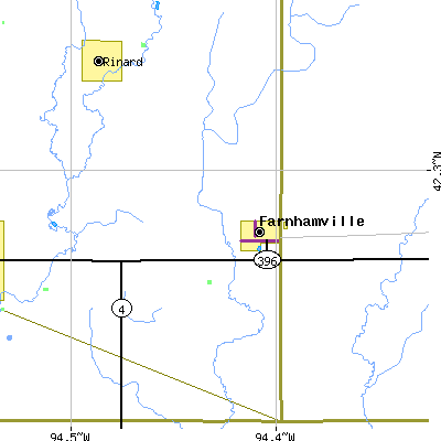 Zip code 50538 close-up map