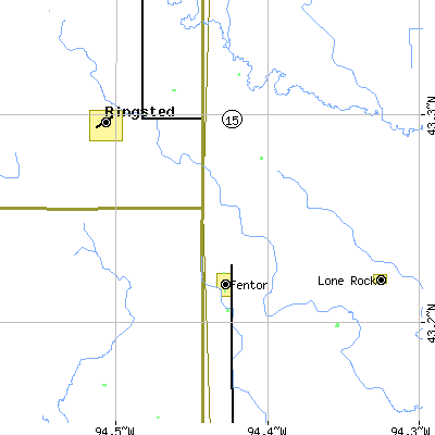 Zip code 50539 close-up map