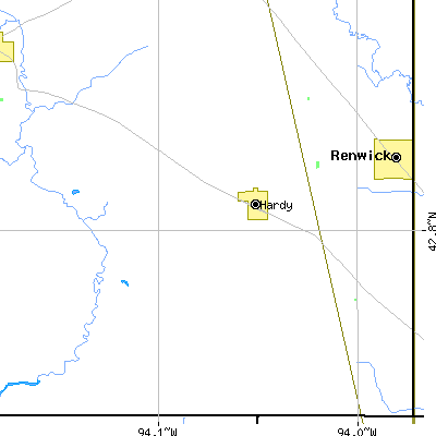 Zip code 50545 close-up map