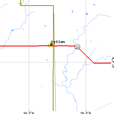 Zip code 50561 close-up map
