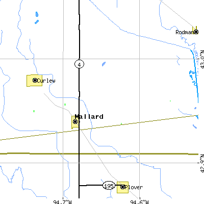Zip code 50562 close-up map