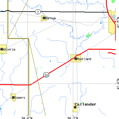 Zip code 50566 close-up map