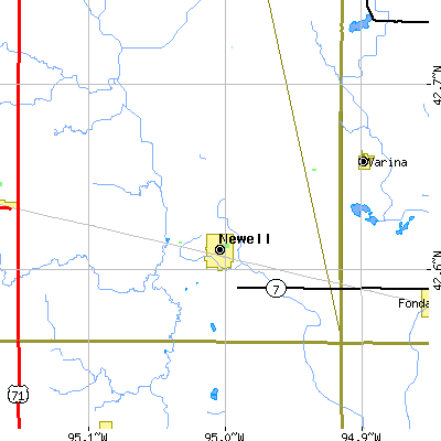 Zip code 50568 close-up map