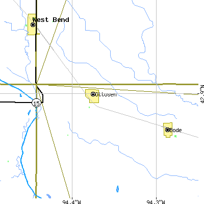Zip code 50570 close-up map