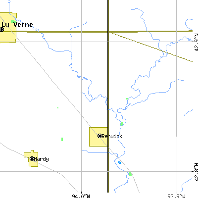 Zip code 50577 close-up map
