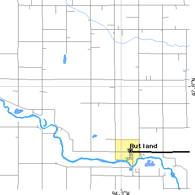 Zip code 50582 close-up map