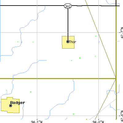 Zip code 50591 close-up map