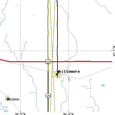 Zip code 50598 close-up map