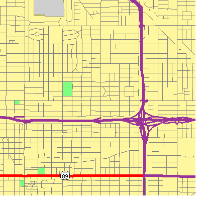 Zip code 85006 close-up map
