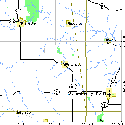 Zip code 50606 close-up map