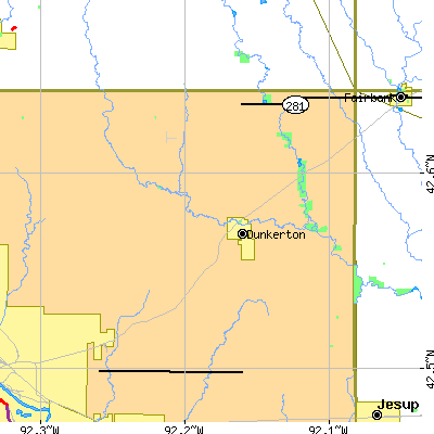 Zip code 50626 close-up map