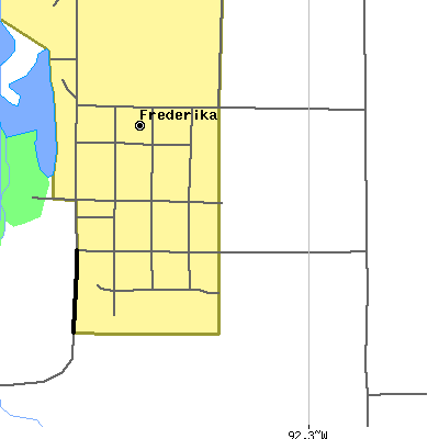 Zip code 50631 close-up map
