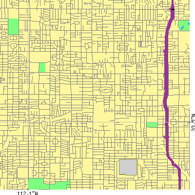 Zip code 85012 close-up map