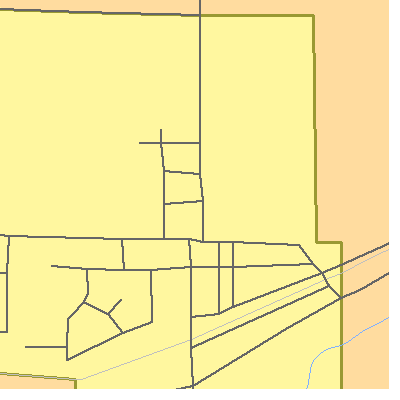 Zip code 50667 close-up map
