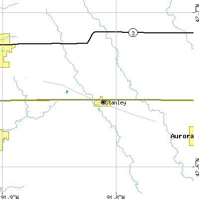 Zip code 50671 close-up map