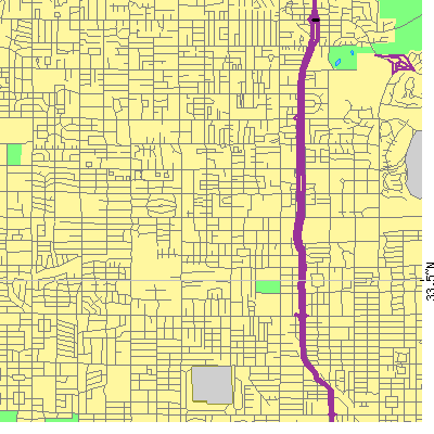 Zip code 85014 close-up map