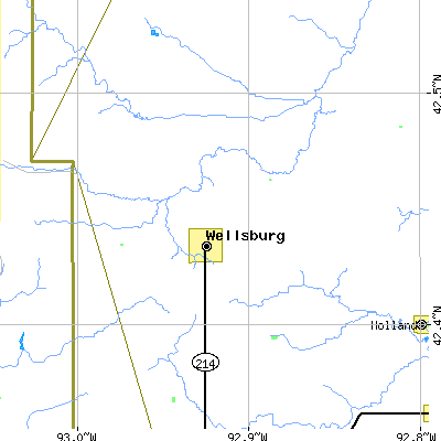 Zip code 50680 close-up map