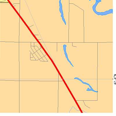 Zip code 50706 close-up map