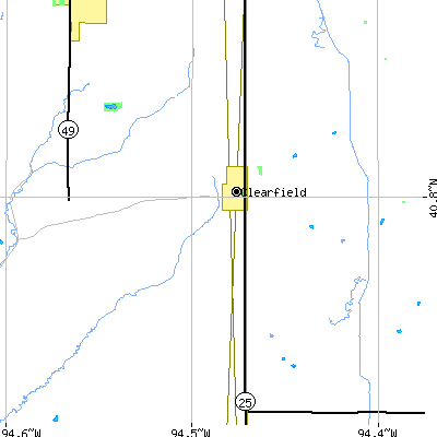 Zip code 50840 close-up map