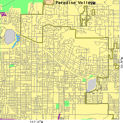 Zip code 85018 close-up map