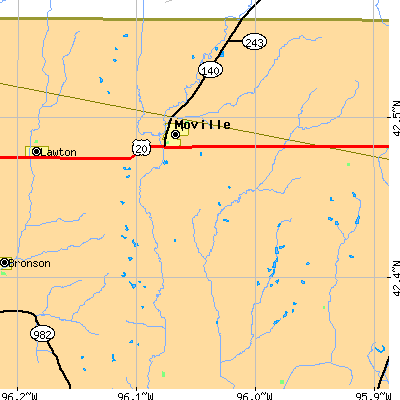 Zip code 51039 close-up map