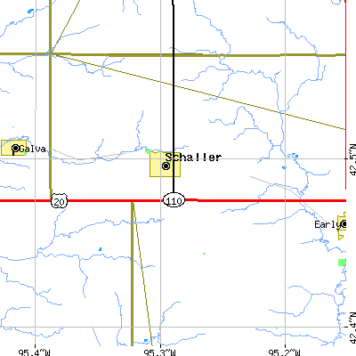 Zip code 51053 close-up map