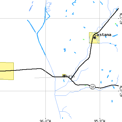 Zip code 51059 close-up map