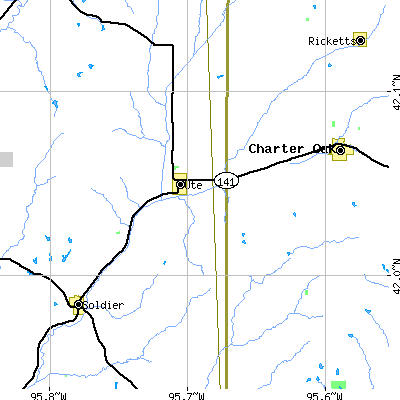 Zip code 51060 close-up map