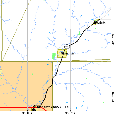 Zip code 51061 close-up map