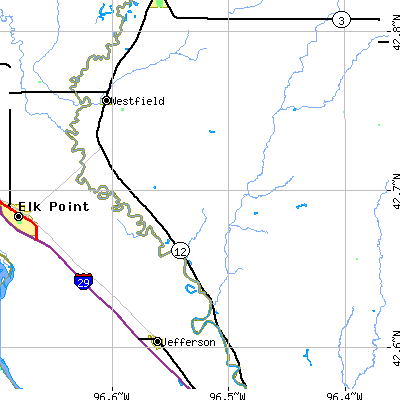 Zip code 51062 close-up map