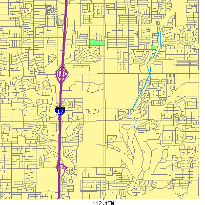 Zip code 85023 close-up map