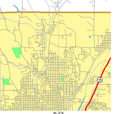Zip code 51104 close-up map