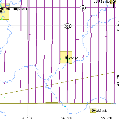 Zip code 51237 close-up map