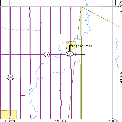 Zip code 51243 close-up map