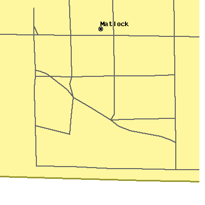 Zip code 51244 close-up map