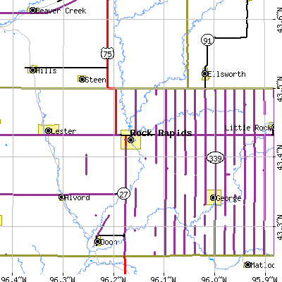 Zip code 51246 close-up map