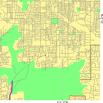 Zip code 85028 close-up map