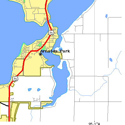Zip code 51331 close-up map