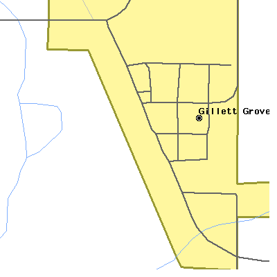 Zip code 51341 close-up map