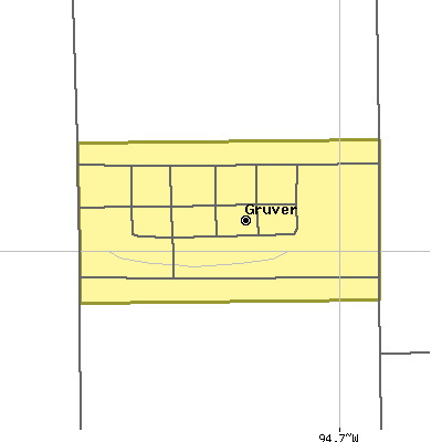 Zip code 51344 close-up map