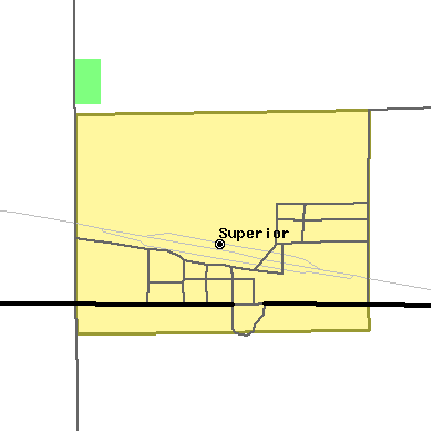 Zip code 51363 close-up map