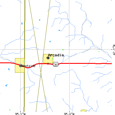 Zip code 51430 close-up map