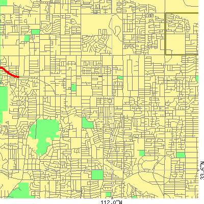 Zip code 85032 close-up map